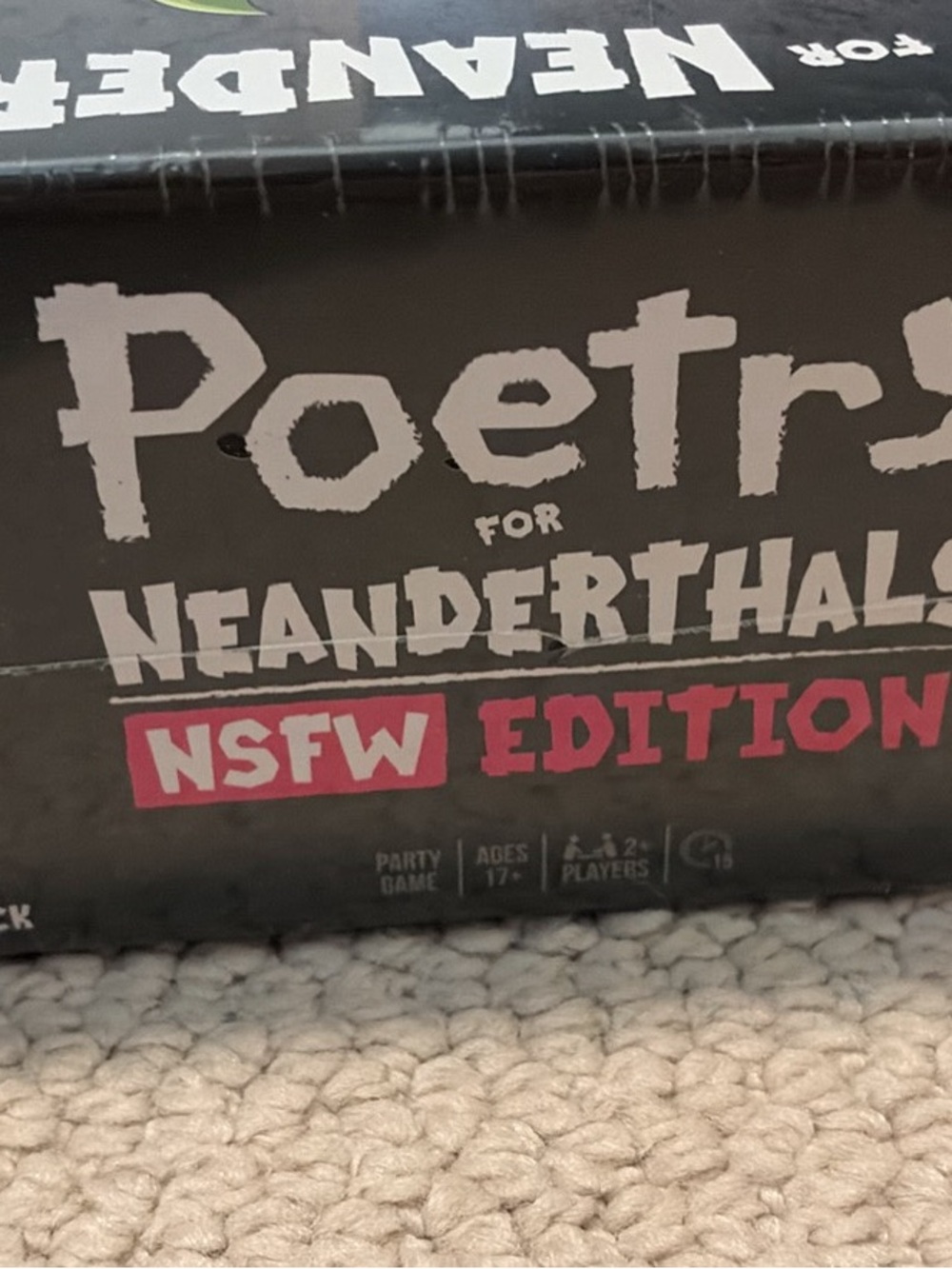 Poetry for Neanderthals NSFW Edition Party Game — Black & Pink